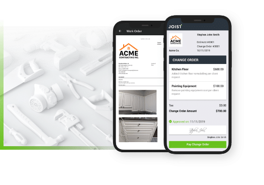 Joist Trade Specialty App tools and joist app on mobile device